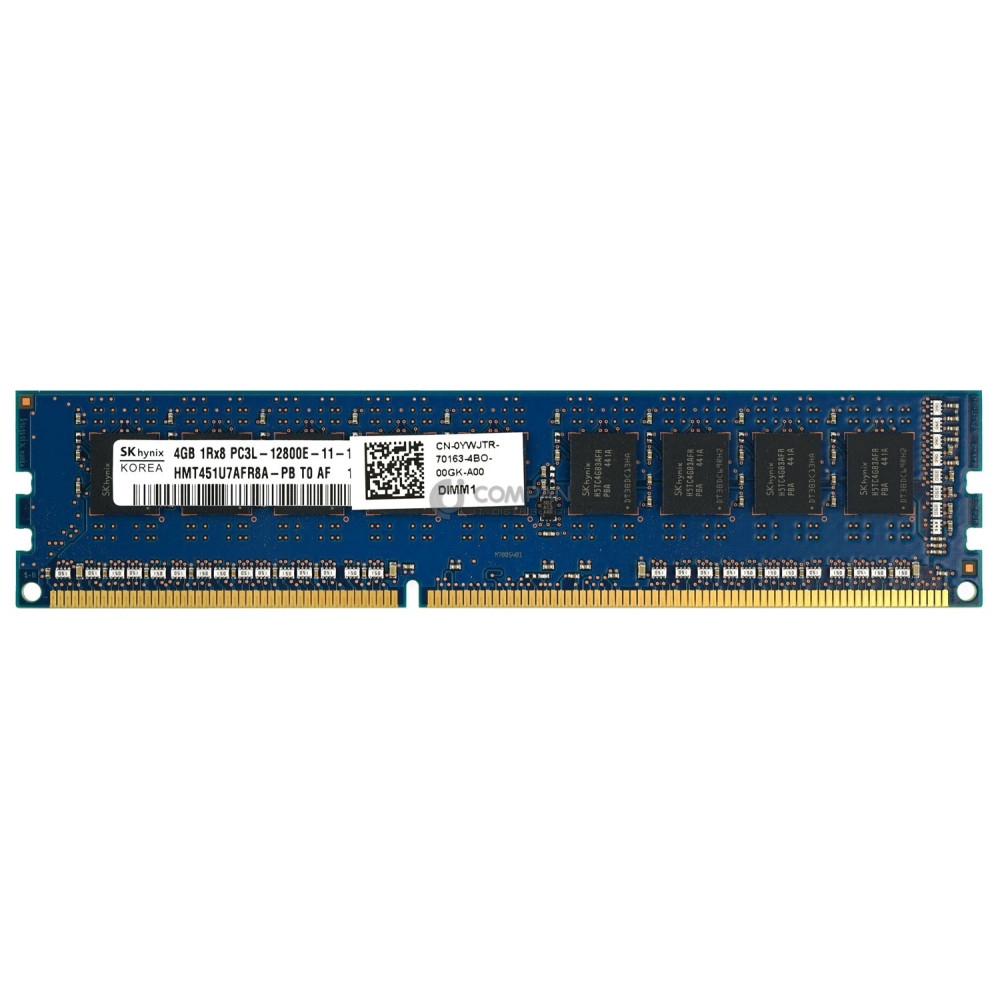 YWJTR DELL MEMORY 4GB 1RX8 PC3L 12800 DDR3 UDIMM